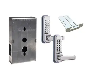 Codelocks CL410 Mechanical Commercial Lock - Medium-Duty Stainless Steel Back-to-Back Tubular Latchbolt Outdoor Security Hardware Kit for Business Use, Commercial Locks