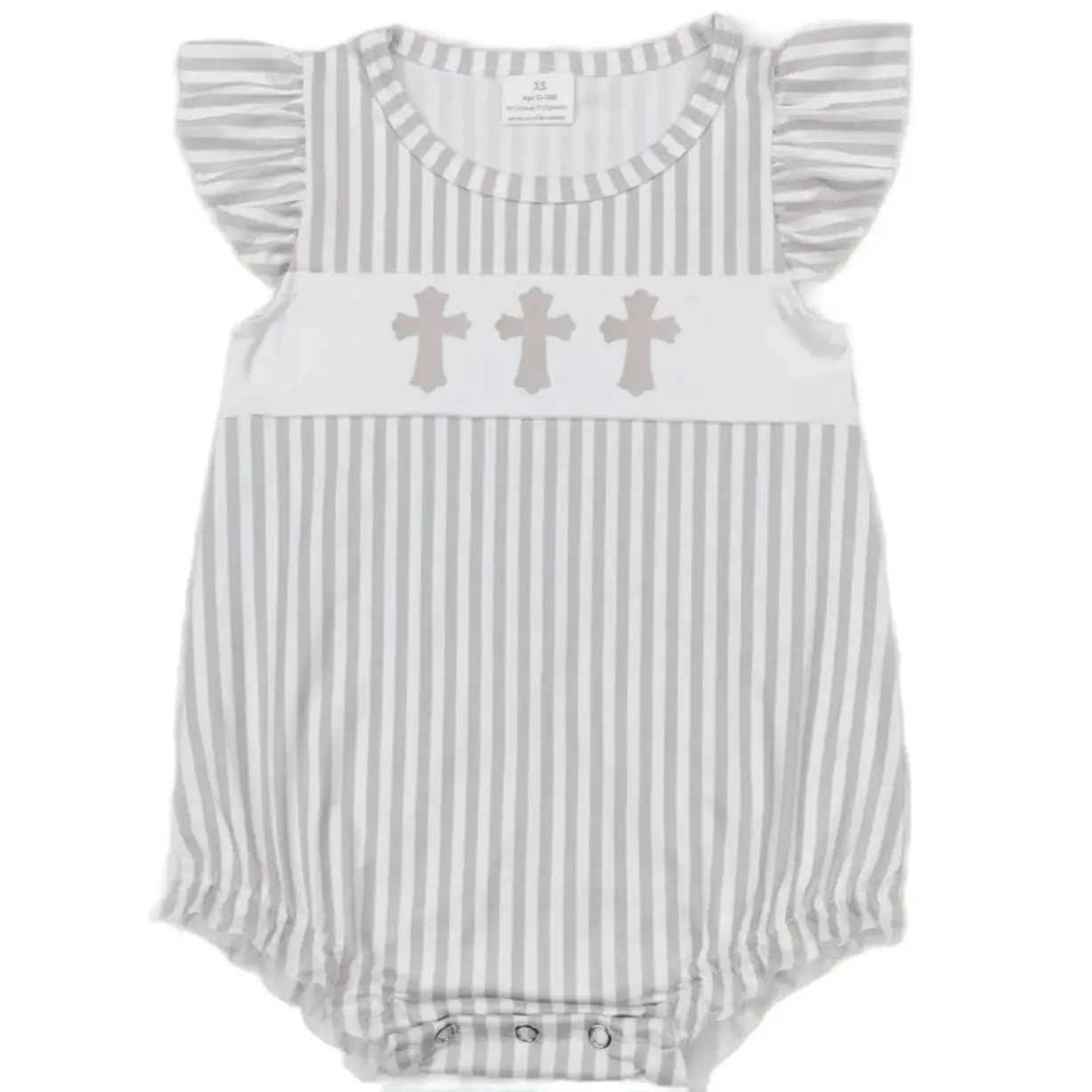Baby Cross Easter Romper - Soft Milk Silk, Comfortable Fit, Perfect for Easter Celebrations, Ideal for Easter Outfits