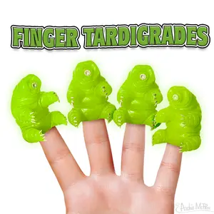 GLOW-IN-THE-DARK FINGER TARDIGRADES - 4 Piece Bundle Set