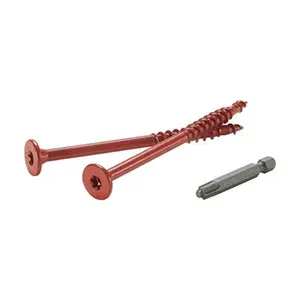 212 MAIN Fastenmaster Flatlok No.14 x 4 in. No.40 Torx TTAP Flat Head Epoxy Coated Carbon Steel Wood Screws, 250-Piece, Torx Drive, Coarse Thread, Flush Finish for Multi-Ply Wood, Sailing, 250 Pieces