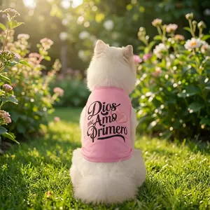 Pet Dog Vest Shirt, Cute Pink Letter & Love Printed Pet Vest, Lightweight And Breathable Pet Clothing For Summer, Suitable For Small/Medium-Sized Cat And Dog Clothing, Puppy Clothes