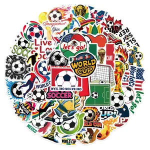 50pcs Football Cartoon Graffiti Stickers, Office Supplies and Notebook Accessories, Used To Decorate Journals, Scrapbooks, Computers, Water Bottles, Cars, Etc.