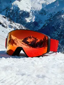 Adult Outdoor High Mountain Ski Goggles, Anti-Fog UV Protection, Dual-Layer HD PC Lenses, Windproof Sandproof, Fall & Winter Sports Gear