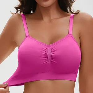 EssElegance Women's Seamless Push Up Bra, Soft Comfortable Elegant Breathable Wireless Lingerie Top for Daily Wear, Bra Pack, Women's Lingerie for All Seasons correction set Back