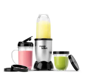 Magic Bullet Blender, Small, Silver, 11 Piece Set
