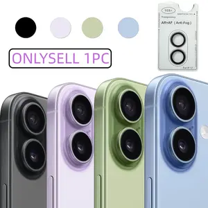 Eagle Eye Lens Circle for Apple iPhone 17 with Locator Full Coverage Metal Lens Ring + 9h Tempered Glass Lens Protector Cover