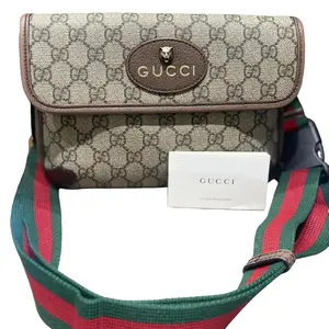 Pre-owned GUCCI leather coated canvas and nylon Belt Bags GG Supreme Neo Vintage Belt Bag