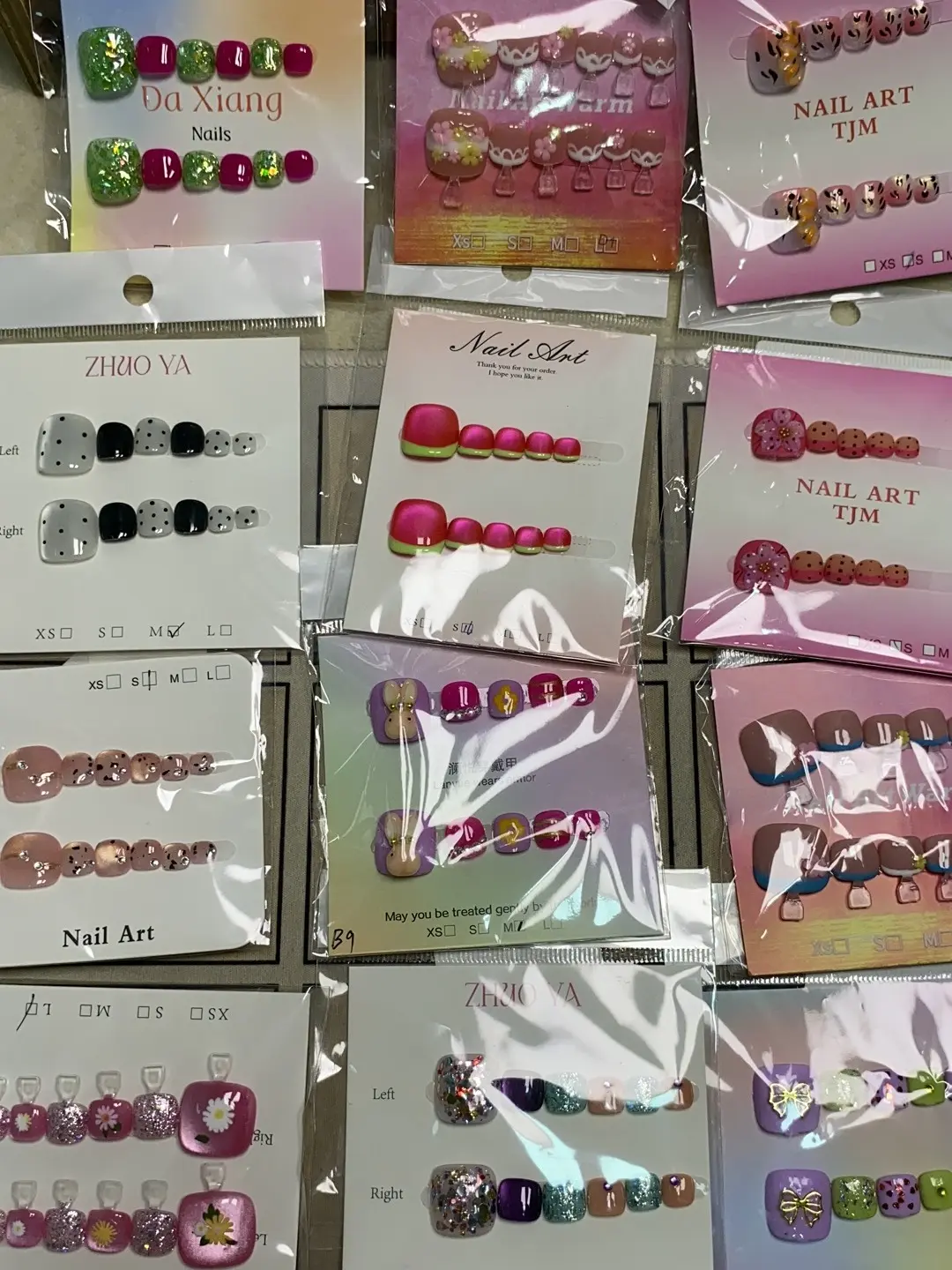 Maddie(15734)gc.$25 6Pcs Custom HandMade Toe Press on Nails