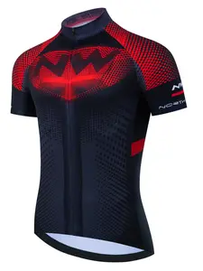 Summer NW Team Cycling Jersey for Men Jersey Mountain Bike Offroad Cycling Jerseys Short Sleeve Clothing Breathable Quick Dry Cycle Jersey High Quality