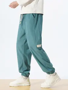 Men's Vintage Style Corduroy Cargo Pants, Breathable Comfort Elastic Loose Fit Casual Harem Pants, Trendy Fashion for Daily Wear