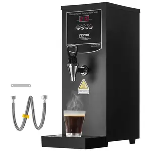 VEVOR Commercial Water Boiler, Electric Hot Water Dispenser with 316 Stainless Steel Heating Tube, 1500W Step-by-step Fast Heating 50L per Hour Hot Water Boiler, for Coffee Tea Restaurant Office