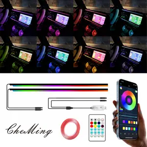Cars Accessories 110cm APP Control Car Ambient Lights LED Interior RGB Symphony Atmosphere Light Acrylic Strips Dashboard Decoration Sunroof