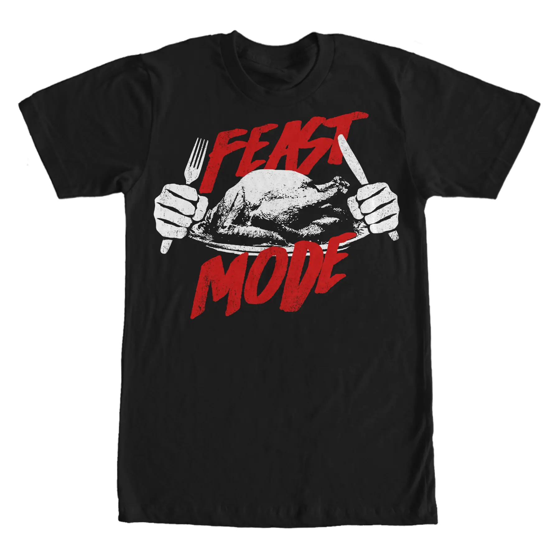 Men's Lost Gods Thanksgiving Feast Mode Turkey T-Shirt