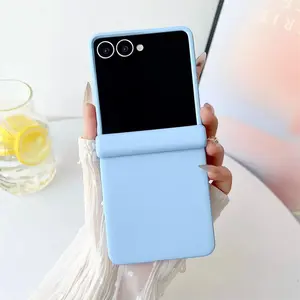 Skin Feel Dopamine Color Matte Phone Case for Samsung Galaxy Z Flip7 FE/Flip 7/6/5/Flip 4/3 Hinge Protective Hard Back Cover