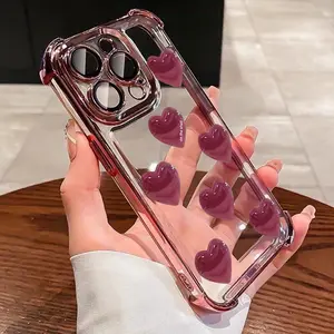 Phone Case - Phone Case - Phone Case: A 2D Red Heart Pattern Phone Case, Suitable for Iphone 17 Pro Max 17 Air Protective Case, Compatible with for iphone 17 16 15 14 13 12 11 PRO MAX PLUS,AIR and iPhone X XSnd 14, 16 Plus Shockproof Transparent Soft Case