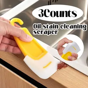 3 Counts Kitchen Oil Stain Cleaning Boards, Scrapers for Small Kitchen Spaces