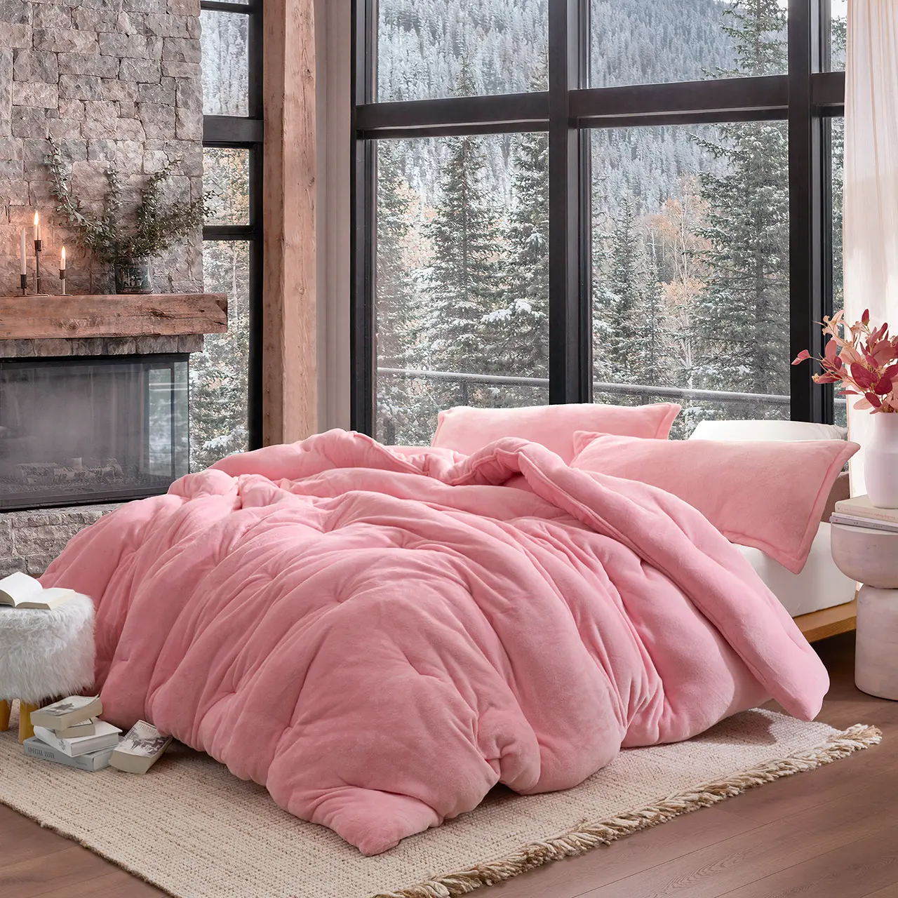 Thicker Than Thick - Coma Inducer Oversized Comforter Set - Standard Plush Filling - Cool Pink