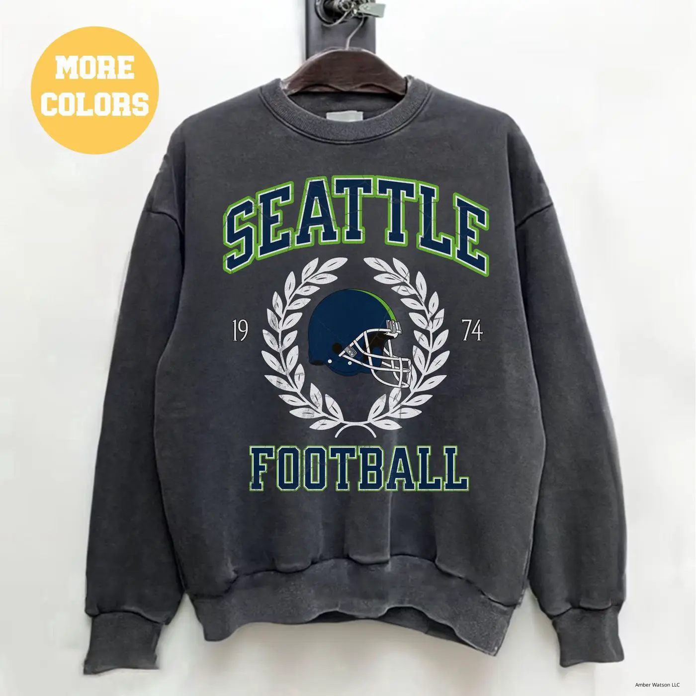 Comfort Colors Seattle Football Sweatshirt, Seahawks Sweatshirt, Vintage Seattle Football Crewneck, Seattle T-Shirt, Retro Seattle Football