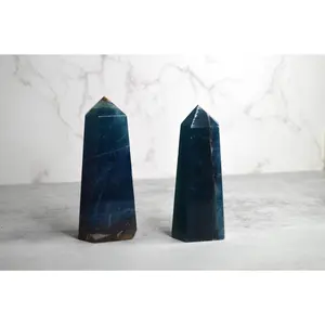 Blue Fluorite Tower | Natural Dark Blue Fluorite