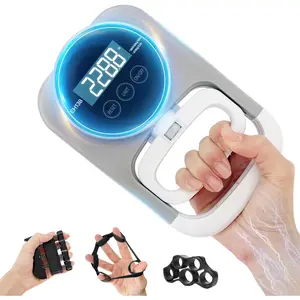 Grip Strength Trainer Hand Gripper - Grip Strength Tester Hand Dynamometer Handheld Meter LED Display Comfortable 265 Lbs / 120 Kgs Finger Strengthener for  Home School Gym Use