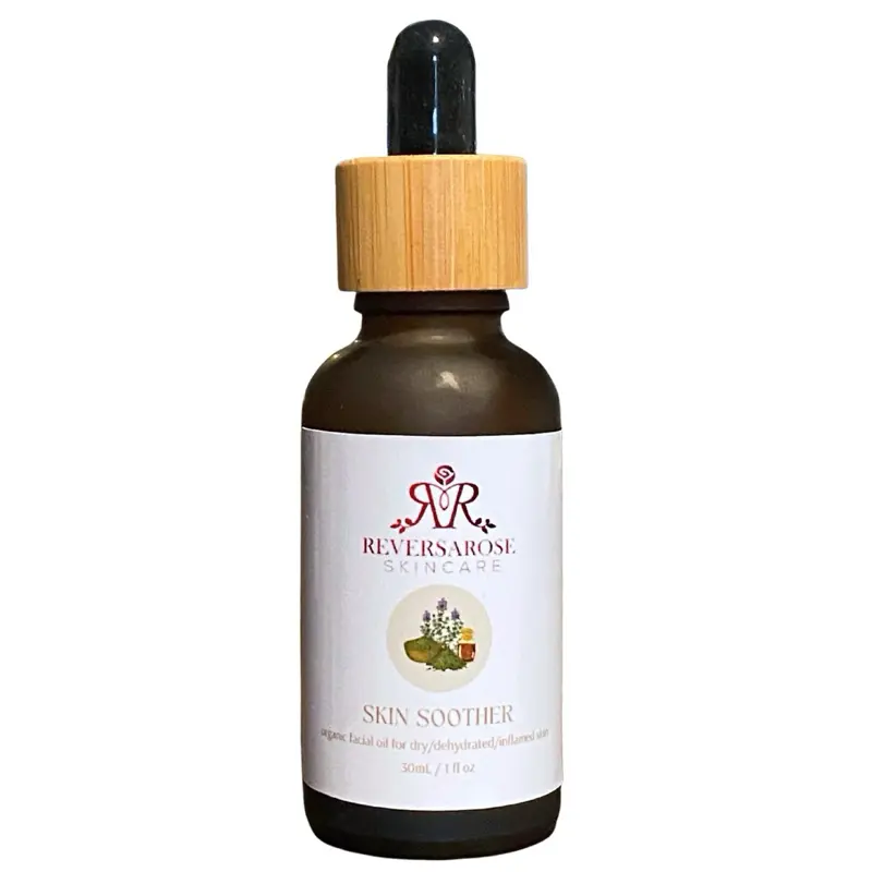 Skin Soother Facial Oil - Hydrating Plant-Based Serum for Dry & Sensitive Skin Types - Vegan