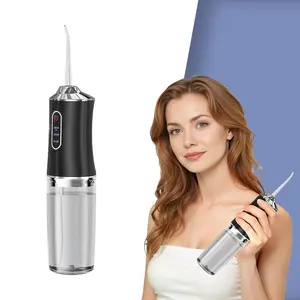 Rechargeable Oral Irrigator, Electric Water Floss Teeth Cleaner, Waterproof Electric Large Capacity Tooth Rinser Portable Water Flosser with Nozzle Teeth Cleaner, Rechargeable Water Pick, Teeth Cleaning Machine, Interdental Flosser