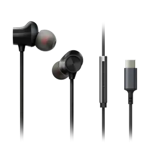 ErgoFit In-Ear Earbud Headphones with Microphone, USB-C Compatible