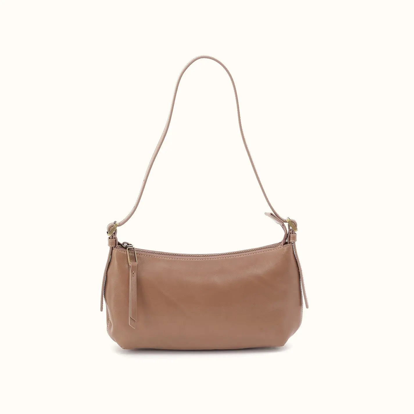 Scottie Slim Shoulder In Polished Leather - Woodsmoke