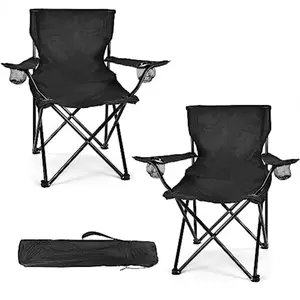 2 Pack Lightweight Camping Chairs for Adults and Teens 250LBS Capacity Foldable Portable Chairs with Carry Bag Compact Design for Camping Beach Picnics and Outdoor Events