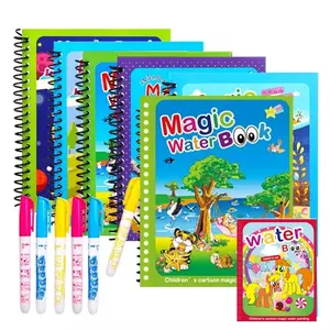 New Magic Water Drawing Book Set with Pen, Reusable Doodle Book, Montessori Early Education Toy, Reusable Coloring Board for Kids Aged 3-6, Perfect Gift