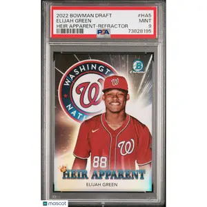 Elijah Green 2022 Bowman Draft #HA5-Heir Apparent Refractor PSA 9 21/250