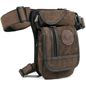 Canvas Waist Pack Drop Leg Bag for Men Women Belt Bumbag Multi-Purpose Motorcycle leg bag Outdoor Travel Hip Bag Hiking Climbing Thigh Bag breathable ankle