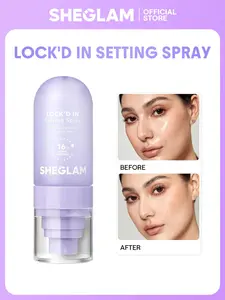 SHEGLAM Lock'd In Setting Spray Long Lasting Makeup Fixing Spray Oil Control Waterproof Smudge Proof Lightweight Hydrating Fine Mist Face Setting Spray for All Skin Types Matte Finish