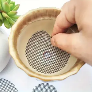20pcs, Flower Pot Hole Mesh Pad, Round Drainage Hole Screens Prevent Soil Loss Anti, Plant Drainage Screens Gasket, Bonsai Pot Bottom Grid Mat Mesh, Gardening Supplies