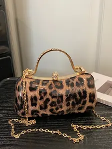 New Arrival Women's Leopard Print Shoulder Bag, Fashionable Crossbody Design, Unique Style Commuter Handbag, High-Quality Female Accessory