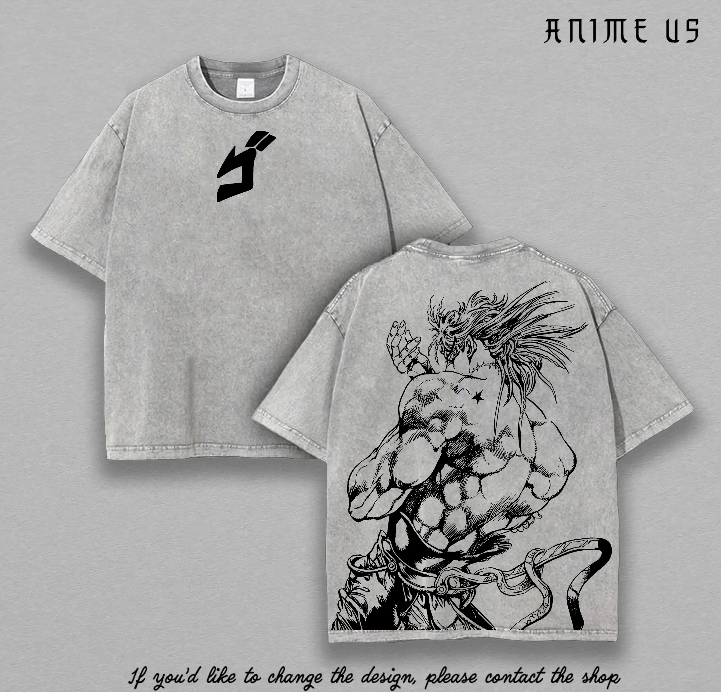 Dio Brando JoJo Bizarre Adventure Vintage Washed T Shirt | Anime Villain Graphic Tee | Manga Streetwear Oversized Heavy Cotton Shirt
