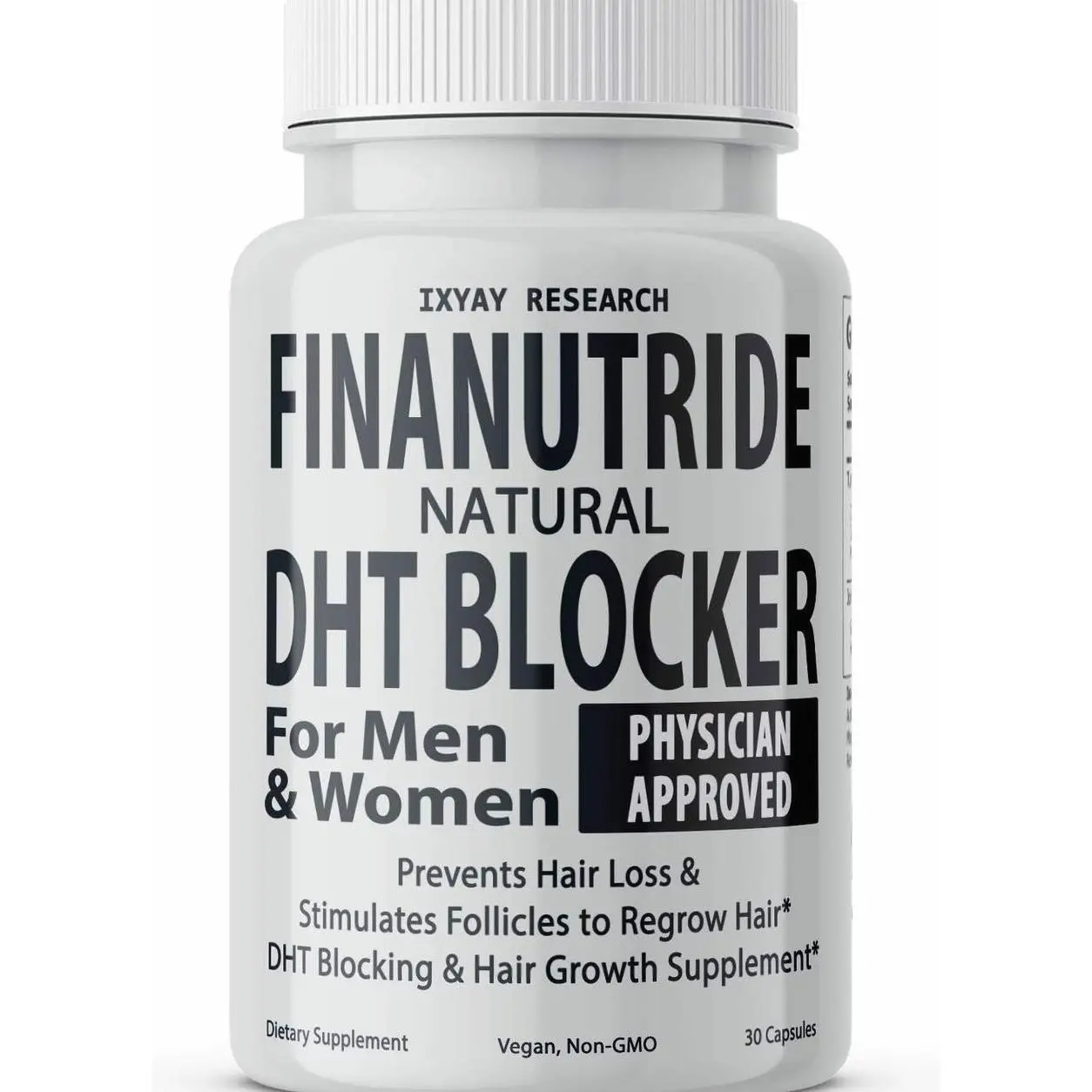 Finanutride Natural DHT Blocker & Hair Growth Capsules - Prevent Hair Loss, Stimulate Follicles, Proprietary Regrowth Treatment