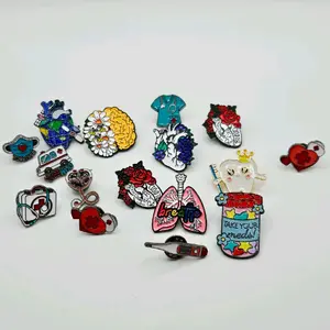Medical Themed Enamel Brooch Pins for Badges Perfect for Healthcare Worker