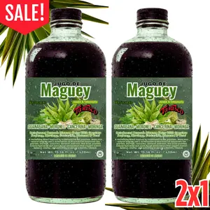 Viral Jugo De Maguey  + Guanabana + Cancerian + Moringa - Antioxidant Healthcare Dietary Vitamin Edible Supplement 100% Natural & Artesanal 32 Fl. Oz.
