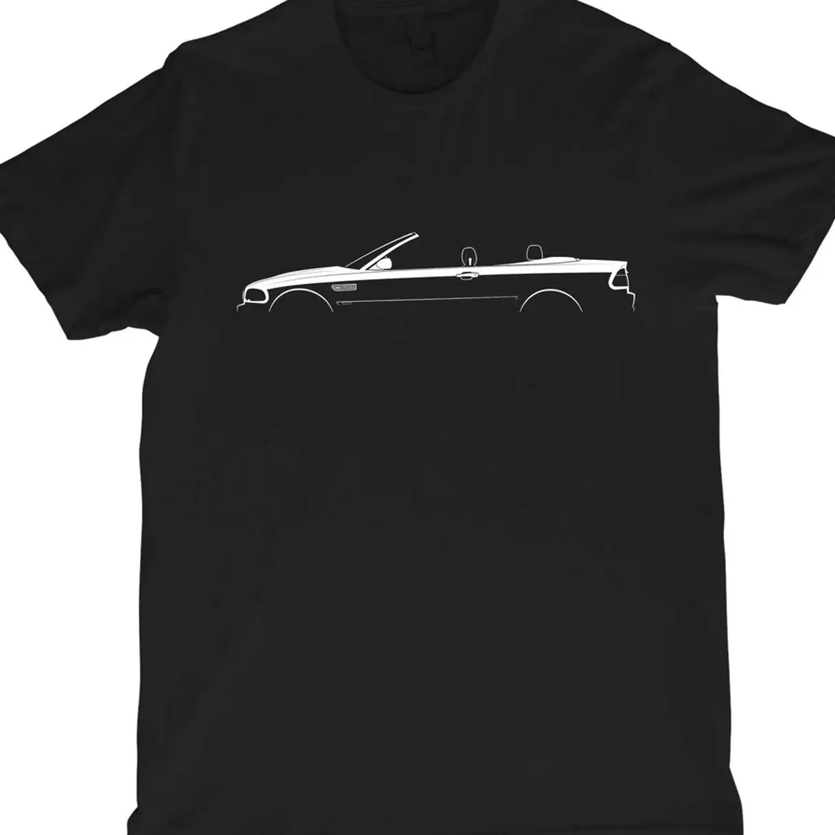 E46 M3 Cabrio Silhouette T-Shirt   Convertible Performance Car Outline     T-Shirt Sweatshirt Hoodie,   Muscle Car Enthusiast and Fans Gift