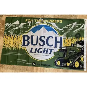 John Deere Buuuuusch Light Beer Flag - For The Farmers 3x5 Ft