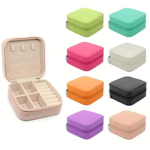 Small Jewelry Box, Travel Portable Jewelry Case for Ring, Pendant, Earring, Necklace, Bracelet Organizer Storage Holder Boxes, Gifts Box for Girls and Women -Jewelry Making Display & Packaging Supplies