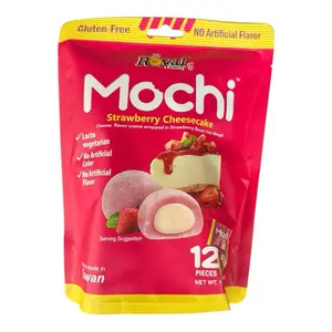 Royal Family Mochi Strawberry Cheesecake Flavor Gluten-Free No Artificial Flavor 12 Pieces