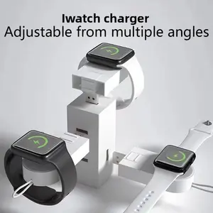 Dual Charging Wireless Charger Compatible with Watches Headphones Phones Portable Chargers & Stands Multi-Angle Adjustment, Portable Fast Charger