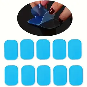 10/16 Pcs 4*6cm Massage Gel Pads Replacement, Durable Washable Waist Patches, Suitable for Home Gym, Compatible with Most Massagers