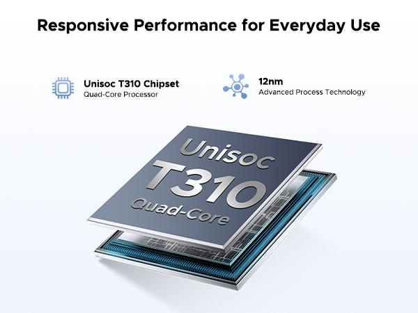 P10 10.1" Android 16 Tablet with Keyboard & Pen, case, 48GB+128GB, 7000mAh, 90Hz Display, Unisoc T310 Quad-Core, Dual Speakers, Gemini AI Tablet, Blue