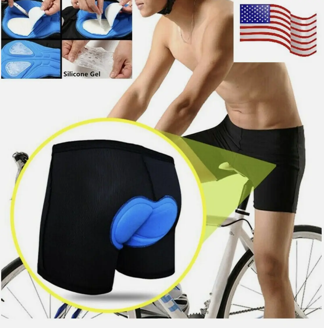 Cycling Shorts Bicycle Bike Underwear Pants With Sponge Gel 3D Padded for Men and Women