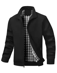 Men's Bomber Jacket Lightweight Casual Windbreaker Jackets Zip Up Coat