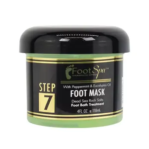 Foot Spa Cream Mask – 128oz Bulk Refill Gallon with Peppermint & Eucalyptus Oil – Hydrating Pedicure & Massage Treatment for Tired Feet & Body – Infused with Hyaluronic Acid, Amino Acids & Panthenol