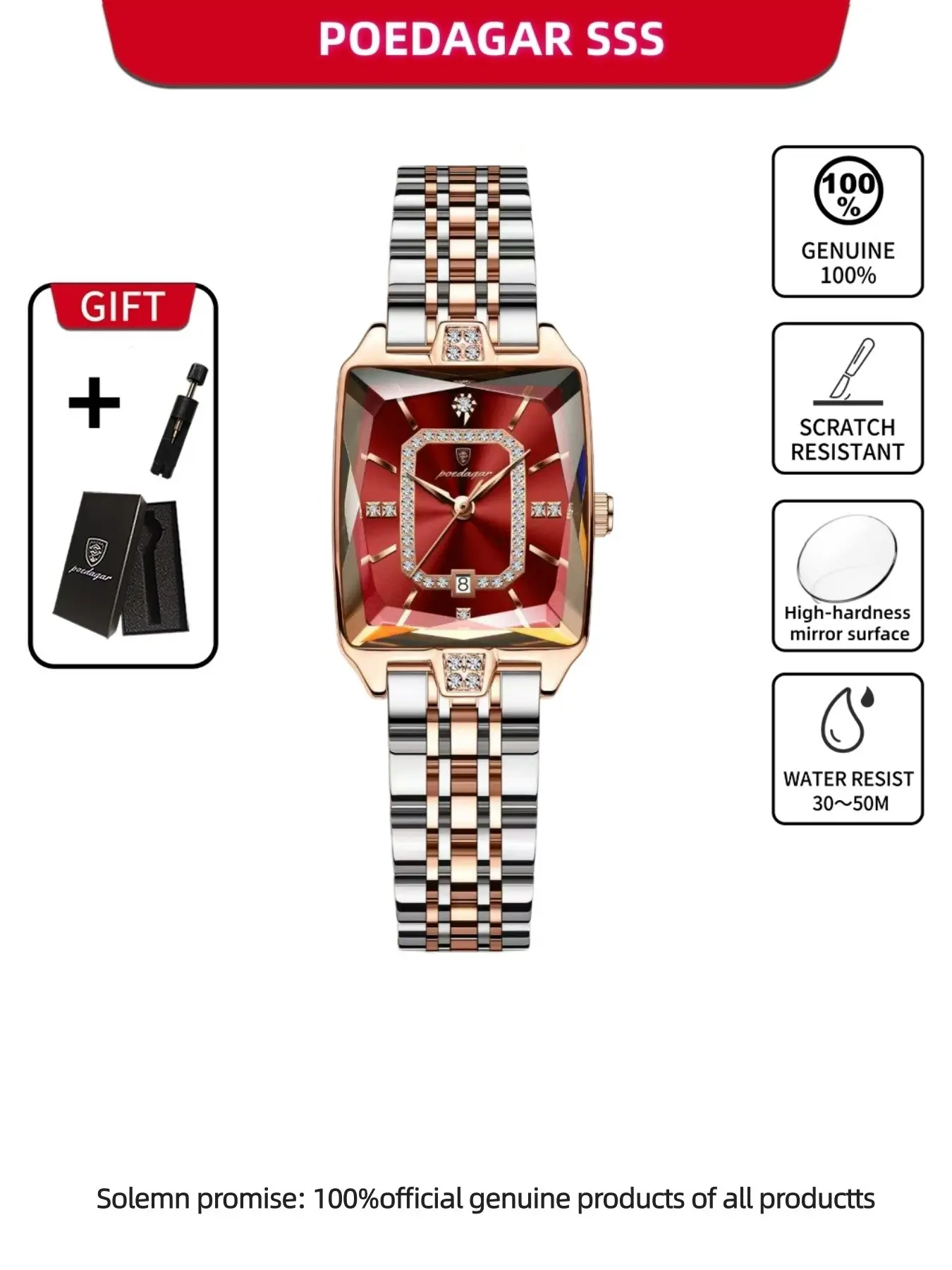 Women's Elegant Rectangle Dial Analog Quartz Watch, Exquisite Trendy Wristwatch, Fashionable Casual Watch for Women As Gift with Box, Modern Fashionable Wristwatch, Steel Quartz Watch, Fashion Watches, Fashion Wristwatches